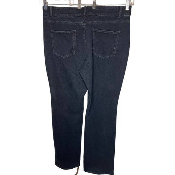 Coldwater Creek women’s size L 18 soft blue denim stretch zip two button four po - Picture 5 of 10